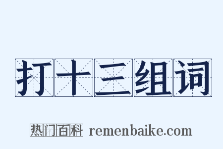 打十三组词是什么意思的图片